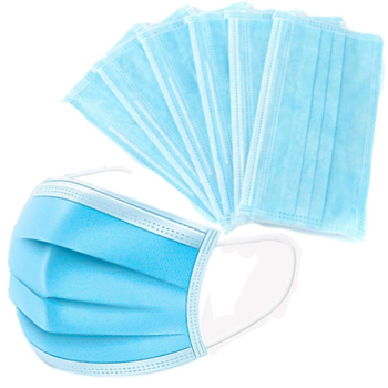 3-PLY FACE MASK WITH EAR LOOP BLUE TYPE IIR SURGICAL X50