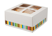FOUR CAKE BOX & INSERT 150 X 150 X 75MM