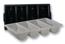 4 COMPARTMENT CUTLERY TRAY BLACK