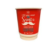 8OZ DOUBLE WALL CUP *ALL YOU NEED IS SANTA* X500