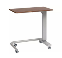 GAS LIFT OVERBED TABLE WALNUT WITH CASTORS