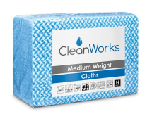 CLEANWORKS MEDIUM WEIGHT HYGIENE CLOTH BLUE 51 X 36CM
