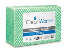 CLEANWORKS MEDIUM WEIGHT HYGIENE CLOTH GREEN 51 X 36CM