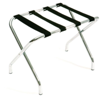 ASLOTEL LUGGAGE STAND CHROME WITH BACK E006263