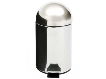 ASLOTEL STAINLESS STEEL 3LITRE DOME LID PEDAL BIN E000552