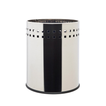 ASLOTEL STAINLESS STEEL 12.5L WASTE BIN WITH CUT OUT E117029