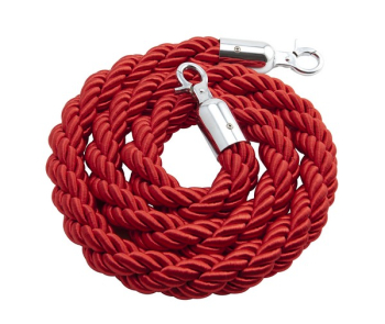 RED TWIST BARRIER ROPE 1.5MTR LENGTH
