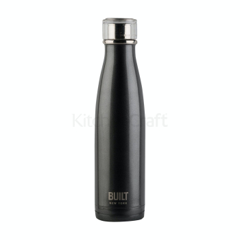 BUILT 17OZ DOUBLE WALLED S/S WATER BOTTLE CHARCOAL GREY