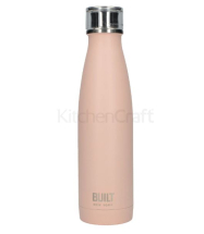 BUILT 17OZ DOUBLE WALLED S/S WATER BOTTLE PALE PINK