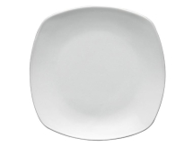 SUPERWHITE ROUNDED SQUARE PLATE 21CM