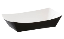 BLACK LARGE MEAL TRAY D40015 240X160X50MM X500 D40015