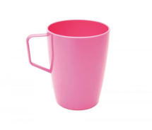 BEAKER WITH HANDLE PINK 280ML POLYCARBONATE 009
