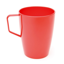 BEAKER WITH HANDLE RED 280ML H09