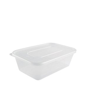 HEAVY DUTY MICROWAVE CONTAINER & LID 500CC
