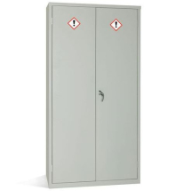 GREY COSHH CABINET WITH 3 SHELVES 1830X915X457MM A350627