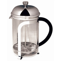 CAFETIERE CHROME FINISH PYREX BEAKER 6 CUP 800ML