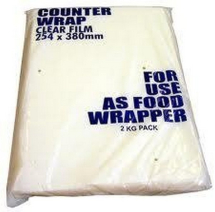CLEAR COUNTER FILM 10X15inch 2KG APPROX 600 SHEETS