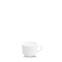 CHURCHILL ALCHEMY FINE CHINA WHITE STACKING COFFEE CUP 2.9OZ