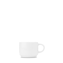 CHURCHILL SUPER VITRIFIED COMPACT WHITE STACKING TEACUP 7.5OZ