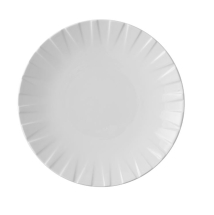 ALCHEMY ABSTRACT WHITE COUPE PLATE 10 5/8inch