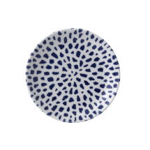 DUDSON TERRAZZO BLUE COUPE PLATE 8.5inch