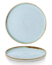 CHURCHILL STONECAST DUCK EGG 8 1/4inch WALLED PLATE