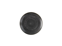 CHURCHILL SUPER VITRIFIED STONECAST RAW BLACK COUPE PLATE 10.2inch
