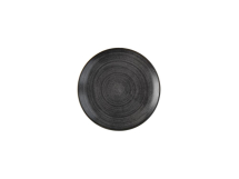 CHURCHILL SUPER VITRIFIED STONECAST RAW BLACK COUPE PLATE 8.5inch