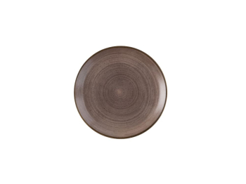 CHURCHILL SUPER VITRIFIED STONECAST RAW BROWN COUPE PLATE 11.3Inch