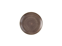 CHURCHILL SUPER VITRIFIED STONECAST RAW BROWN COUPE PLATE 8.5inch