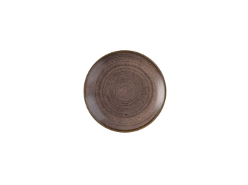 CHURCHILL SUPER VITRIFIED STONECAST RAW BROWN COUPE PLATE 6.5Inch