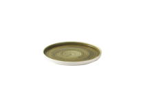 CHURCHILL STONECAST PLUME 10 1/4inch WALLED PLATE OLIVE