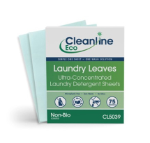 CLEANLINE ECO LAUNDRY LEAVES NON BIO (PACK OF 75)