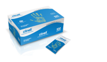 CLINELL ANTIBACTERIAL HAND WIPES 100 SACHETS EA575