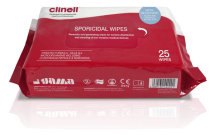 CLINELL SPORICIDAL WIPES 25 WIPES EA578