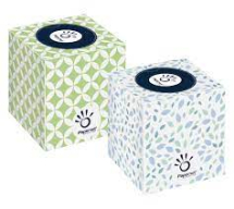 WHITE TISSUES - CUBE BOX 88 SHEETS 2PLY