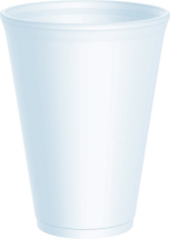 White polystyrene 16oz cup
