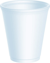 White polystyrene 8oz cup