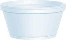 8OZ EXTRA SQUAT WHITE POLY FOOD CONTAINER