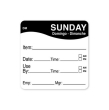 DISSOLVE DAY LABEL USE BY DATE 51X51CM SUNDAY