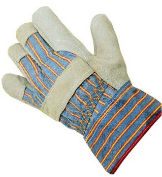 PAIR OF CHROME/CANVAS CANADIAN RIGGER GLOVES