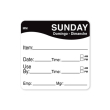 2" REMOVABLE DAY OF THE WEEK LABEL - SUNDAY