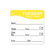 2" REMOVABLE DAY OF THE WEEK LABEL TUESDAY