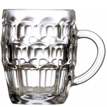 UTOPIA DIMPLE TANKARD HALF PINT BEER GLASS 10OZ/280ML LINED CE