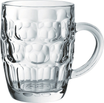 UTOPIA DIMPLE TANKARD PINT BEER GLASS 20OZ/580ML LINED CE