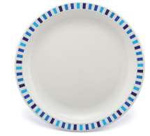 DUO SMALL PATTERNED PLATE 17CM MED BLUE 025IN-MED-BLUE