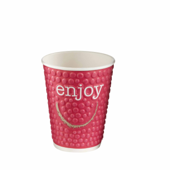DW16 EMBOSSED ENJOY 16OZ CUP MIXED COLOURS