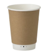 PE SMOOTH DOUBLE WALL HOT CUP KRAFT 12OZ X 500