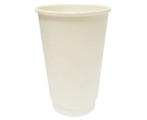 12OZ DOUBLE WALL PREMIUM COFFEE CUP WHITE D04023