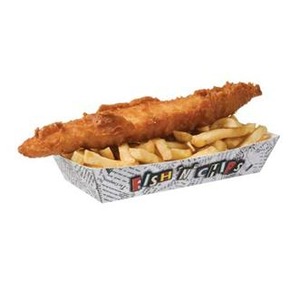 LARGE FISH & CHIP TRAY WHITE FCB1 220X115X45MM